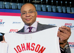 Gus Johnson at the Big East Tournament.